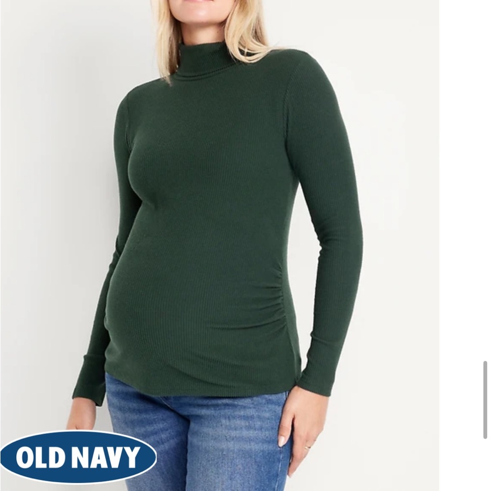 Old Navy Women's Pine Green Turtle Neck Maternity XXL